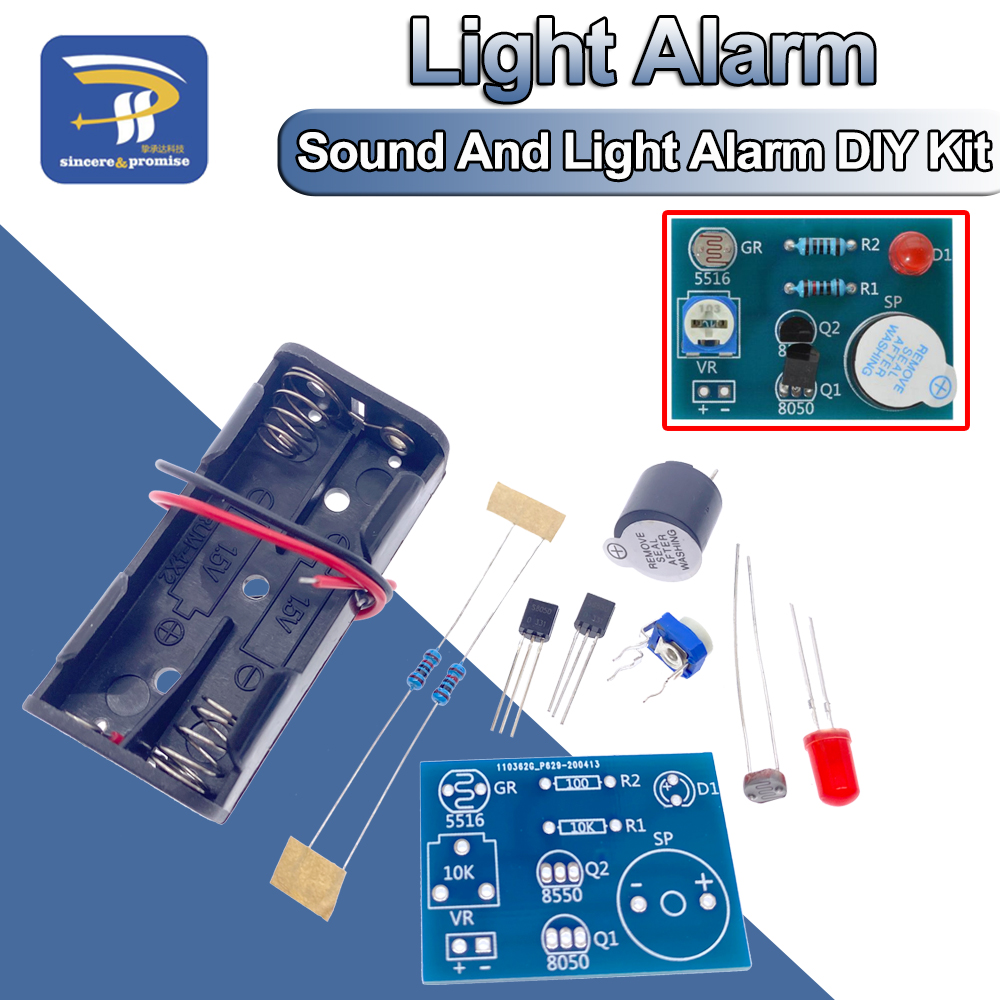 Diy Electronics Components Kit - Perangkat Modul Sensor Suara dan Cahaya