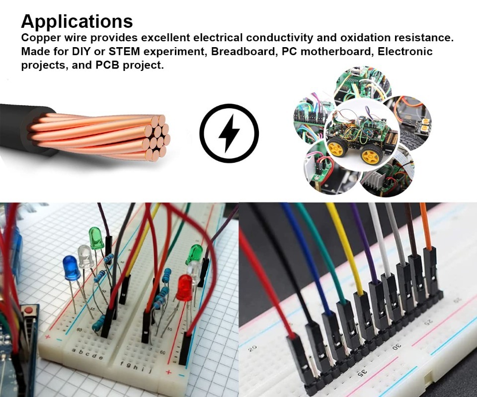 Kit Kabel Jumper Pita Dupont 4 - Diy Electronics Breadboard ulasan dan harga