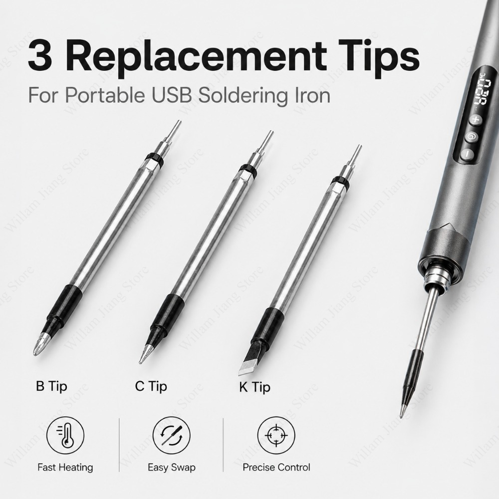 1/3 Buah Ujung Pengganti Besi  - Flux Pen Electronics ulasan dan harga