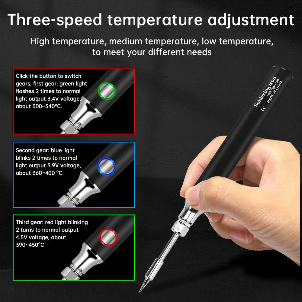 Setrika Solder Mini USB Type-C - Flux Pen Electronics ulasan dan harga