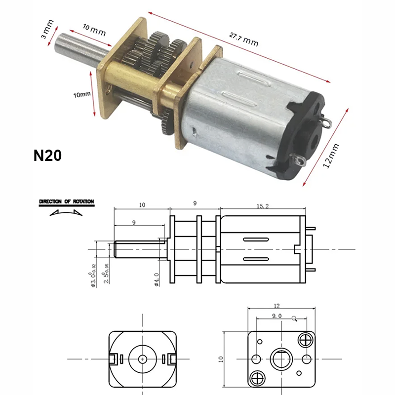 6V 12V 15-6000RPM GA12-N20 gig - Diy Boat Electronics ulasan dan harga
