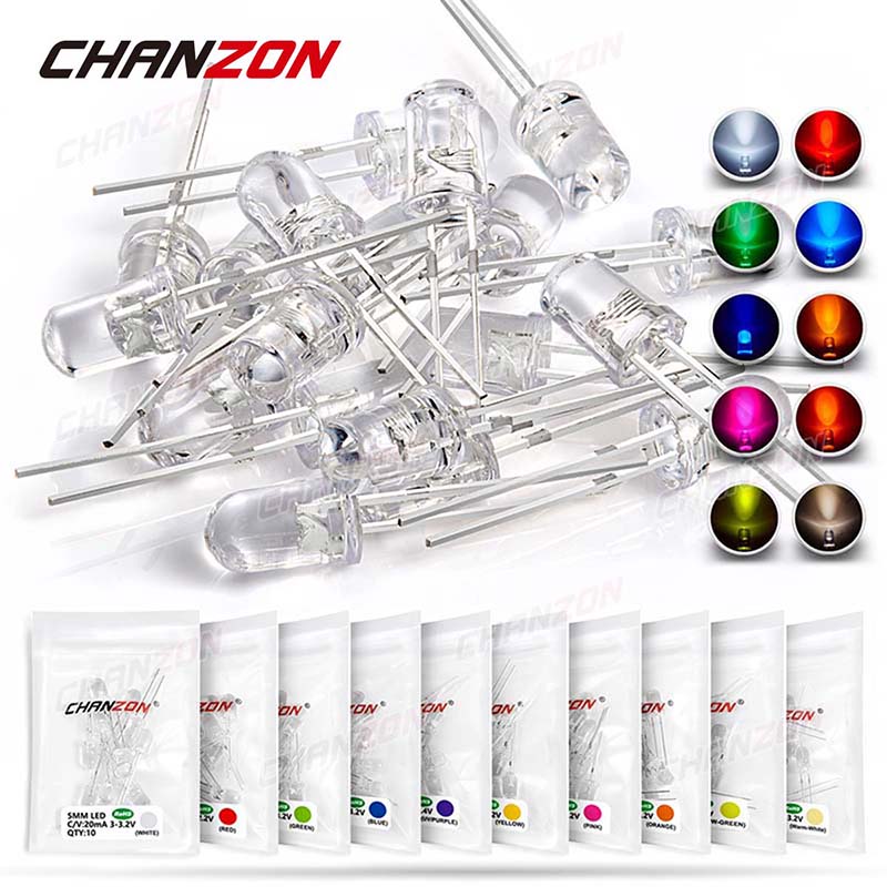 100 buah 5mm Set Diode LED cah - Hobby Diy Electronics Kit ulasan dan harga
