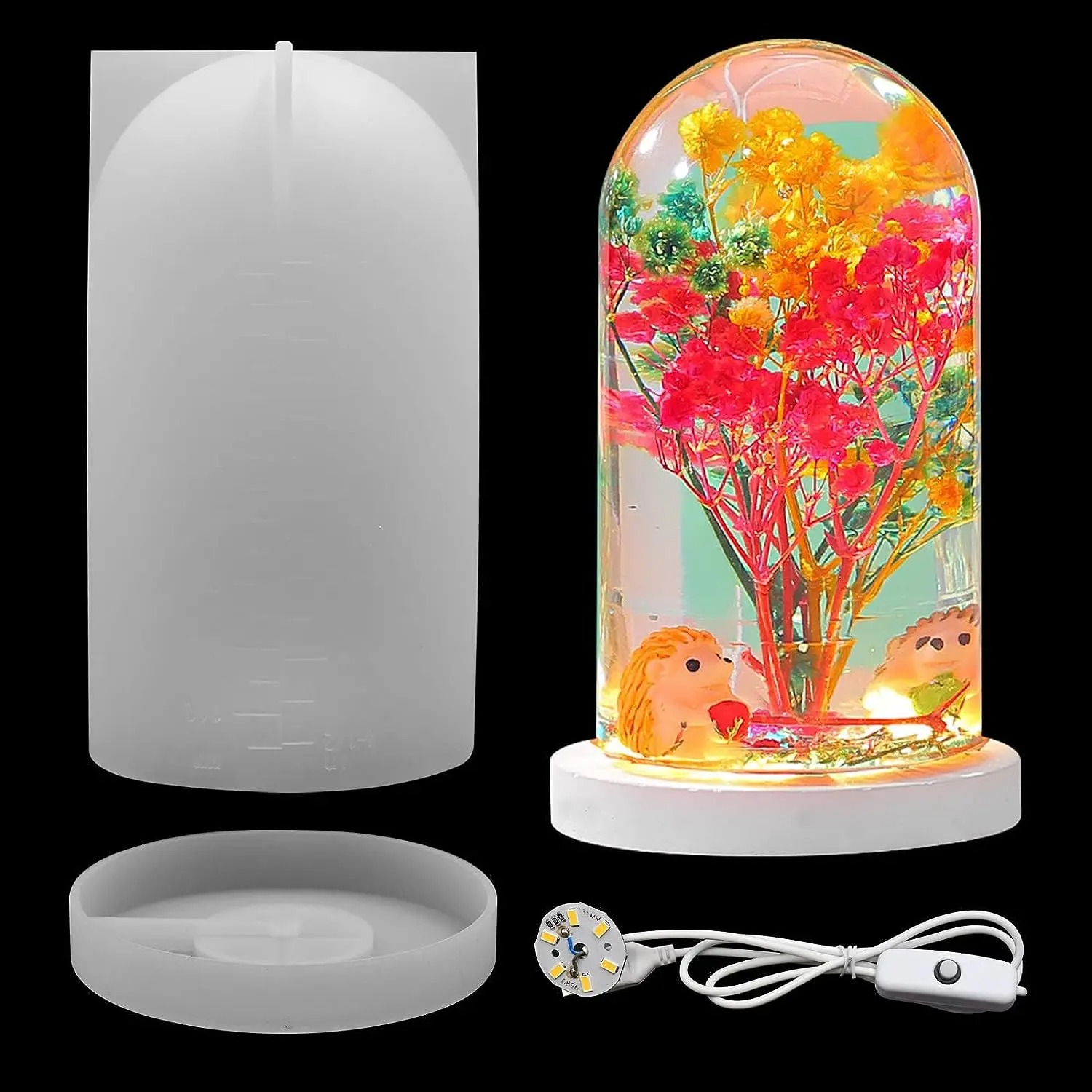Cetakan Resin Epoksi Kristal D - Diy Lamp Electronics ulasan dan harga