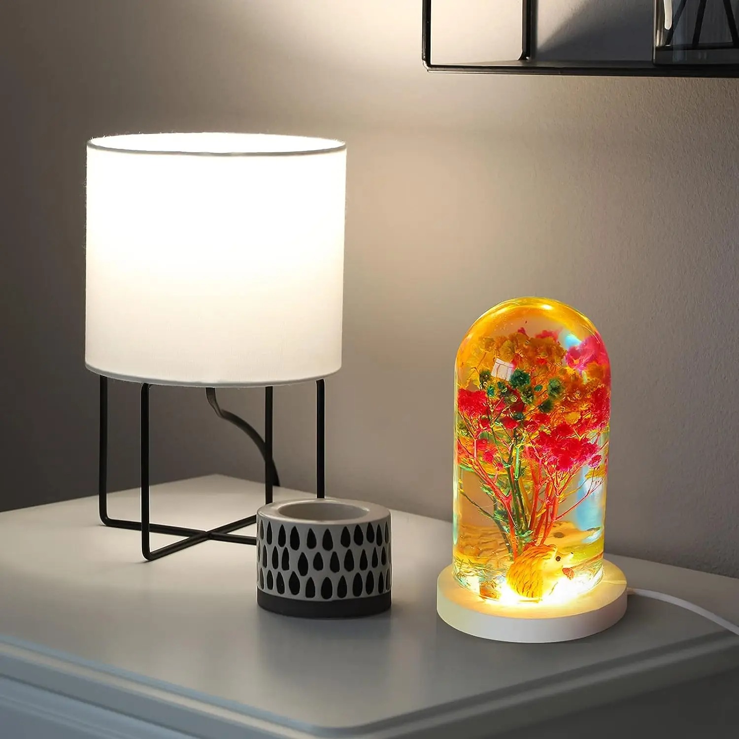 Cetakan Resin Epoksi Kristal D - Diy Lamp Electronics ulasan dan harga